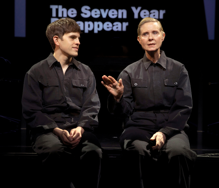 Cynthia Nixon and Taylor Trensch in The Seven Year Disappear, which is live-streaming from Off Broadway this weekend. Photo by Monique Carboni.