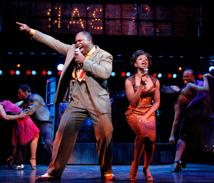 J. Bernard Calloway and Montego Glover in Memphis on Broadway. Photo by Joan Marcus.