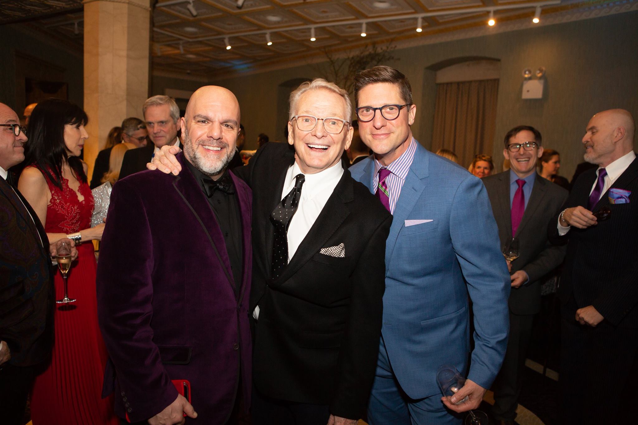 Stephen Cabral, Director of the Costume Collection, Bob Mackie and Christopher Sieber at TDF's 2019 Gala