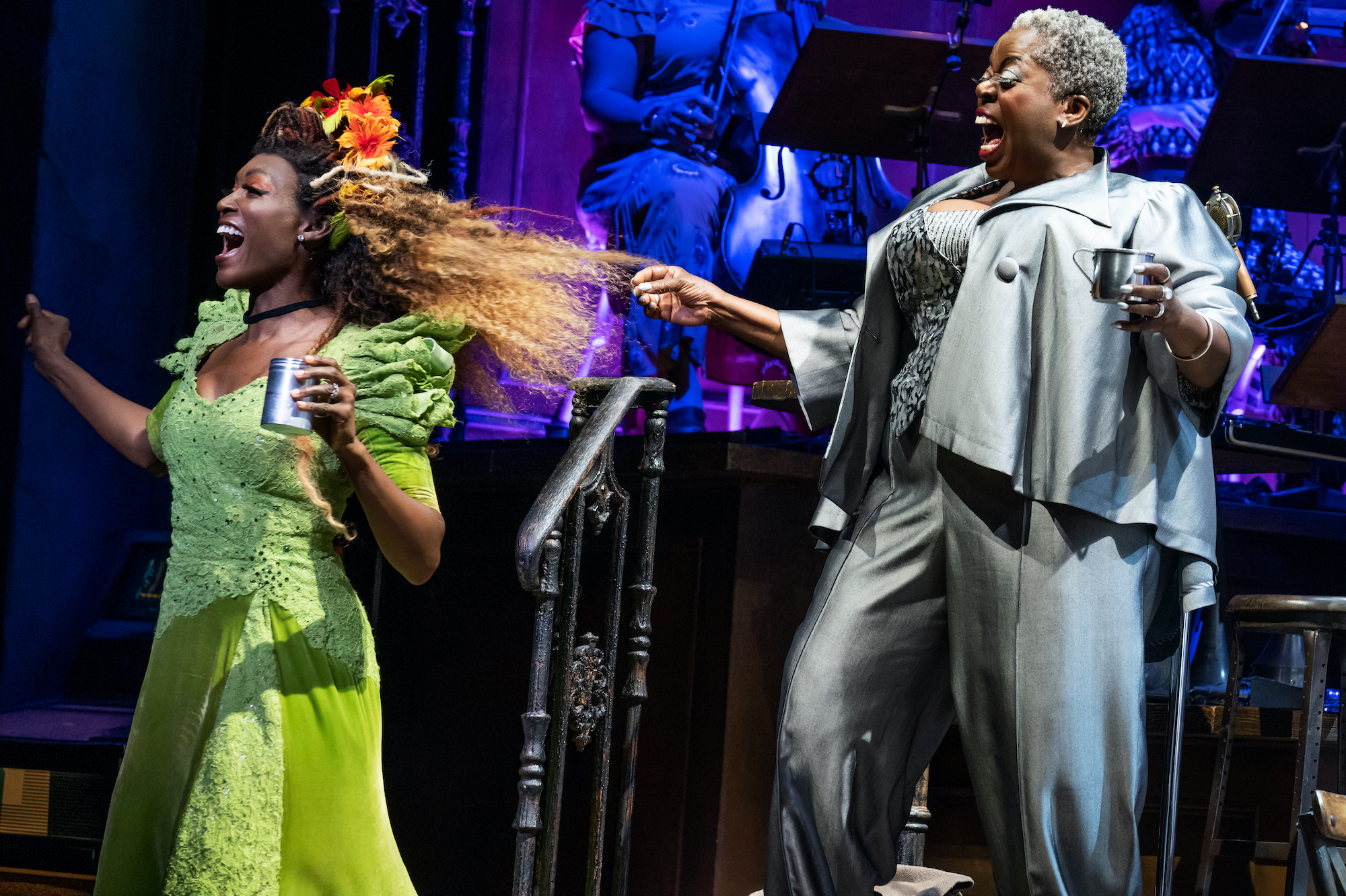 Jewelle Blackman as Persephone and Lillias White as Missus Hermes. Photo credit: Matthew Murphy