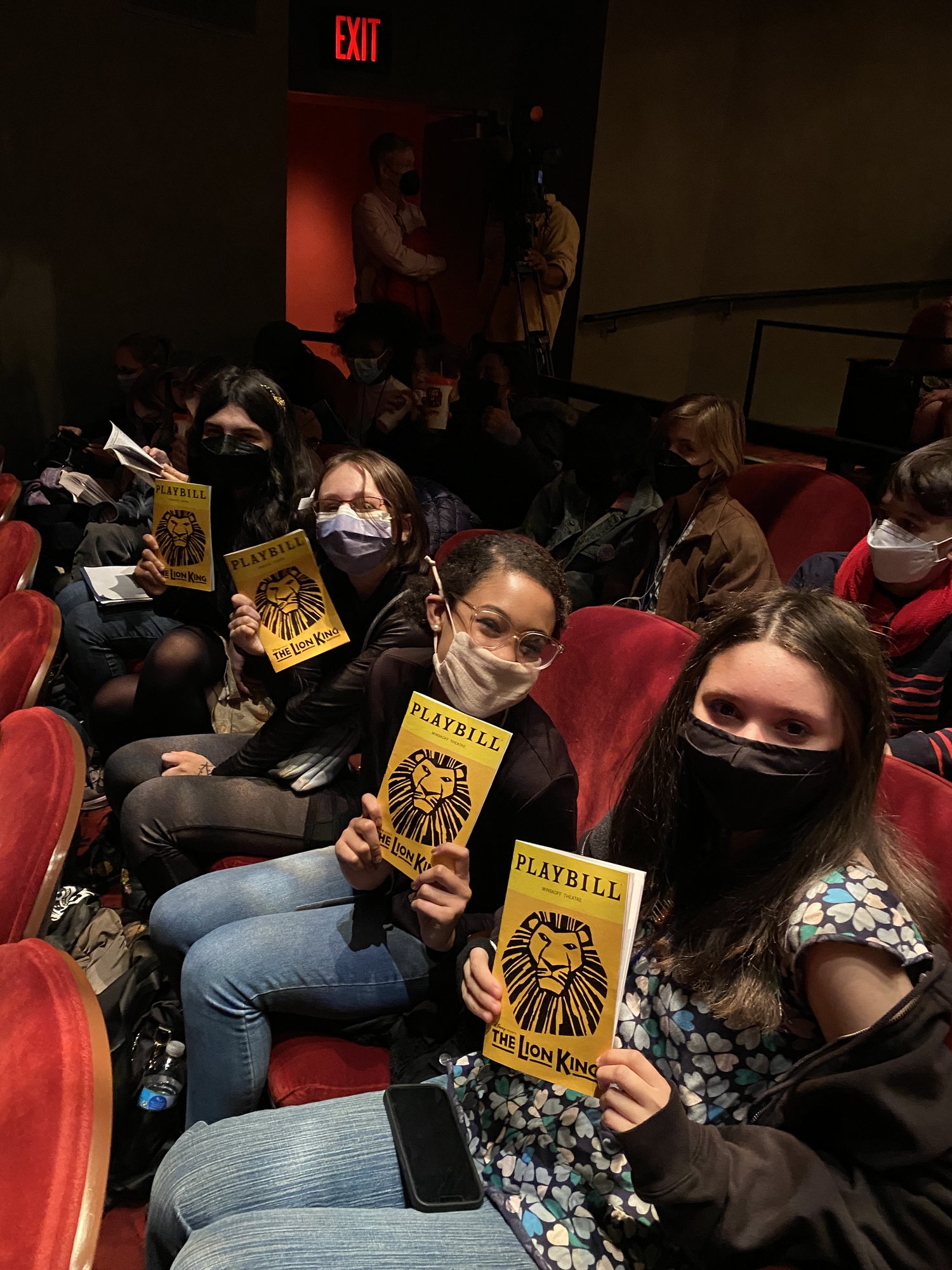 Students at a matinee of Disney’s The Lion King