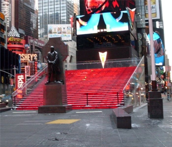 Red carpet stairs