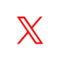 X Logo Red