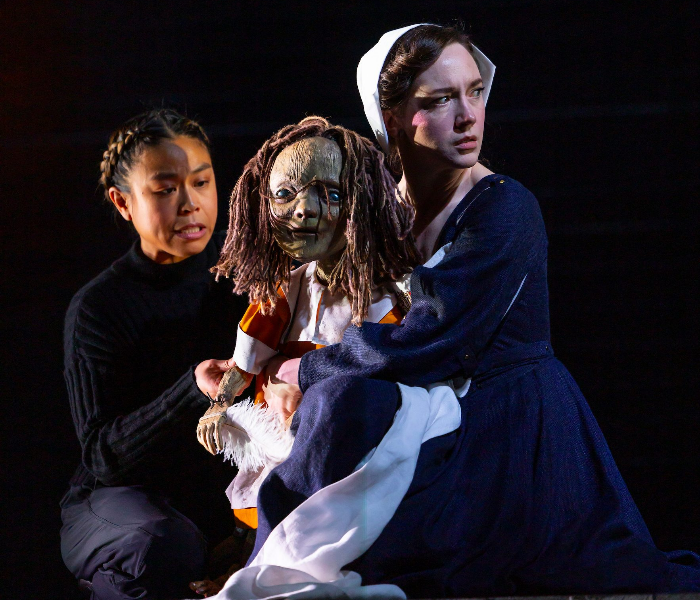 Nikki Calonge and Amelia Pedlow in The Scarlet Letter at Two River Theater. Photo by T Charles Erickson.