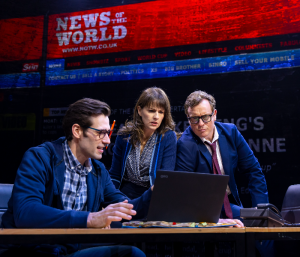John Behlmann, Eleanor Handley and Toby Stephens in Corruption at Lincoln Center Theater. Photo by T. Charles Erickson.