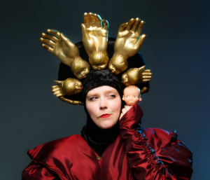 Ingrid Hansen in Epidermis Circus, which is playing at Soho Playhouse this month. Photo by Hélène Cyr.