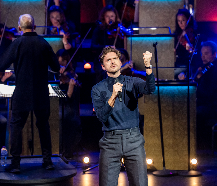 Aaron Tveit in My Favorite Things: The Rodgers & Hammerstein 80th Anniversary Concert. Photo by Tristram Kenton.