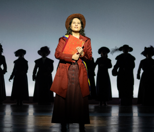 Shaina Taub as Alice Paul in Suffs. Photo by Joan Marcus
