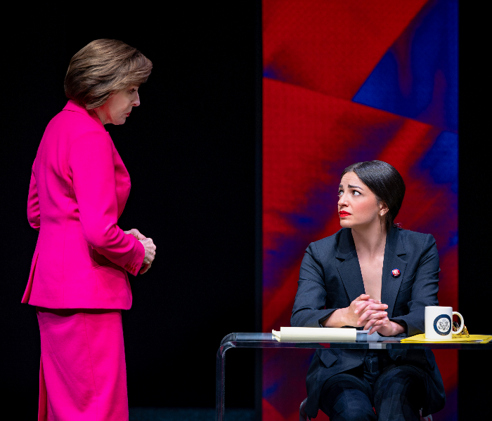 Holland Taylor and Ana Villafañe in N/A, which runs through September 1 Off Broadway. Photo by Daniel Rader.