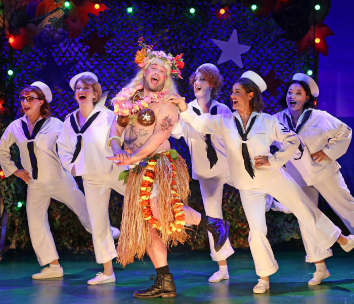 Keven Quillon and the cast of South Pacific at Goodspeed. Photo by Diane Sobolewski.