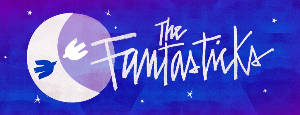 Art for The Fantasticks with the title and the moon