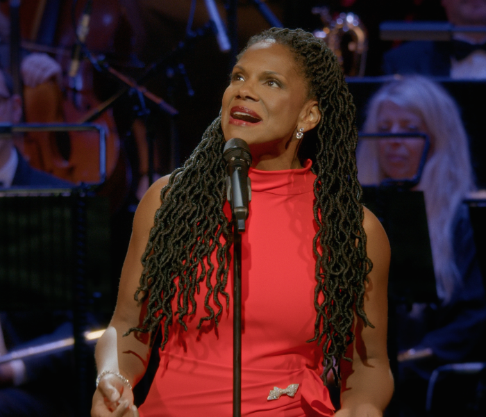 Audra McDonald at the London Palladium, which is streaming for free starting this Friday. Photo courtesy of David Treatman.